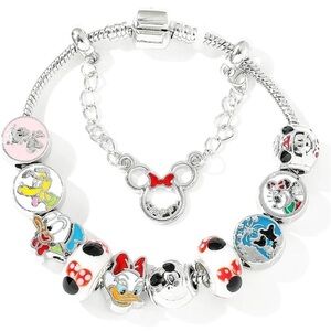 Disney Characters Charm Bracelet 7.9”